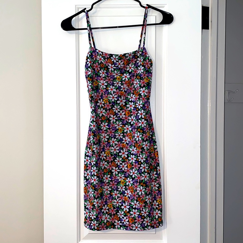 Zara floral bodycon dress
